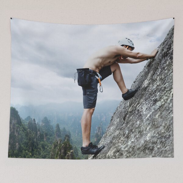 Item preview, Man Climbing Cliff designed and sold by JTS STORE.