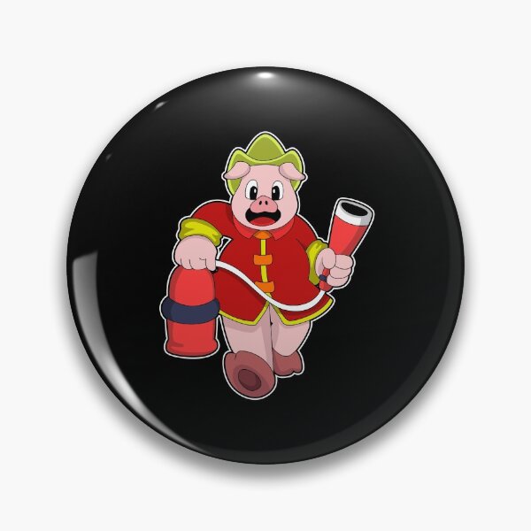 Item preview, Pig Firefighter Fire extingusher Fire department designed and sold by Snabdesign84.