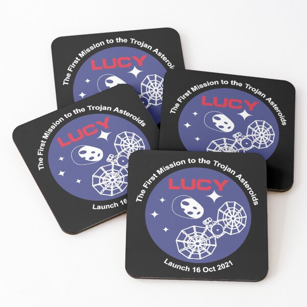 Item preview, NASA Lucy mission logo launch date 16 Oct 2021 (white) designed and sold by SolidEarthArt.