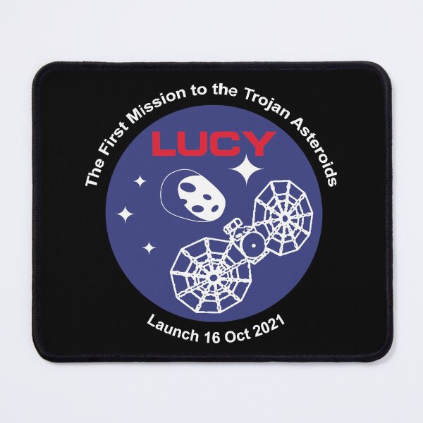 Item preview, NASA Lucy mission logo launch date 16 Oct 2021 (white) designed and sold by SolidEarthArt.