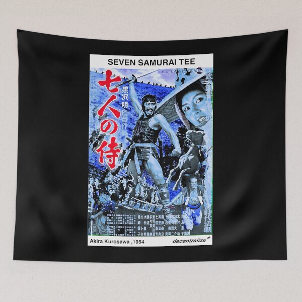 Item preview, Seven Smurai tee blue film by assistant director Akira  designed and sold by JewellJess1020.