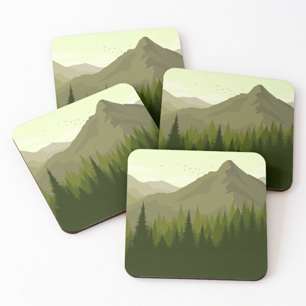 Item preview, Green Forest With Mountain Landscape  designed and sold by JTS STORE.