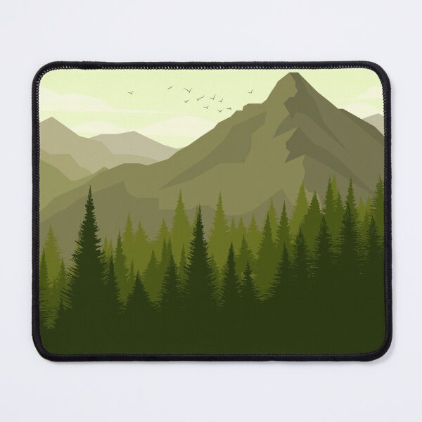 Item preview, Green Forest With Mountain Landscape designed and sold by JTS STORE.