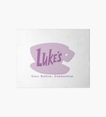 Lukes Diner Logo Purple - Gilmore Girls Art Board