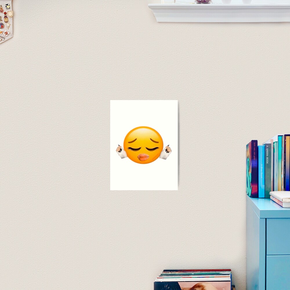 Bad Bitch Biting Lips Emoji Sheesh Meme Art Print For Sale By