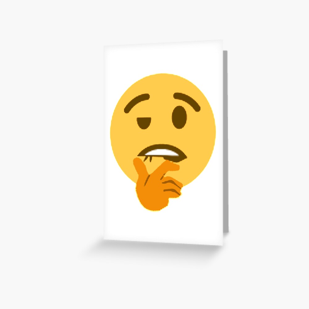 Biting Lips Emoji Sheesh Meme Greeting Card By SirMemesALotR Redbubble