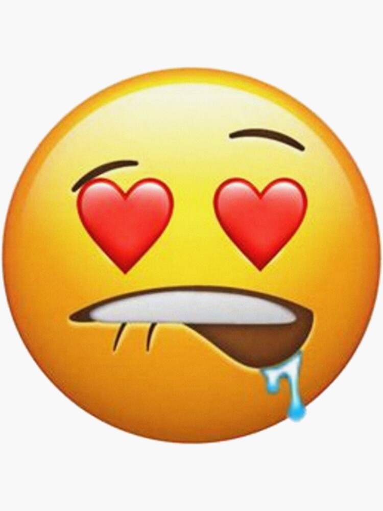 biting lips emoji sheesh in love meme   Sticker