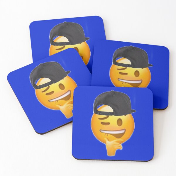 Item preview, biting lips emoji sheesh meme with cap designed and sold by SirMemesALotR.