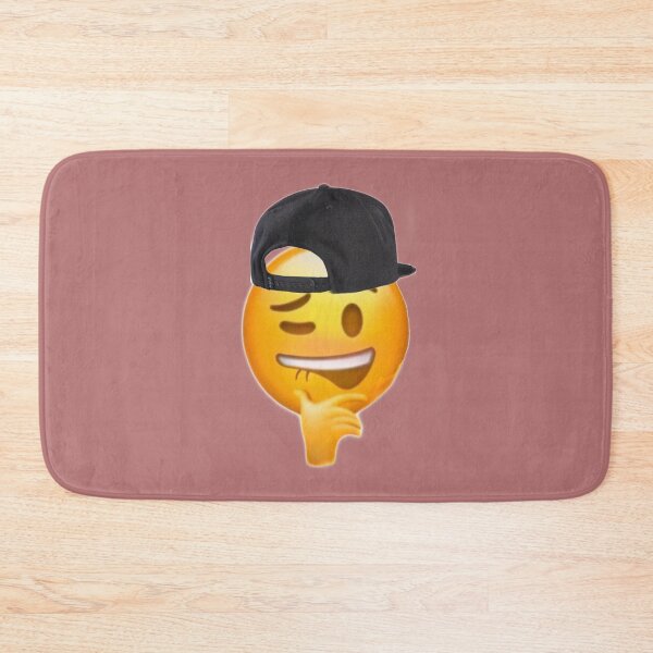Item preview, biting lips emoji sheesh meme with cap designed and sold by SirMemesALotR.