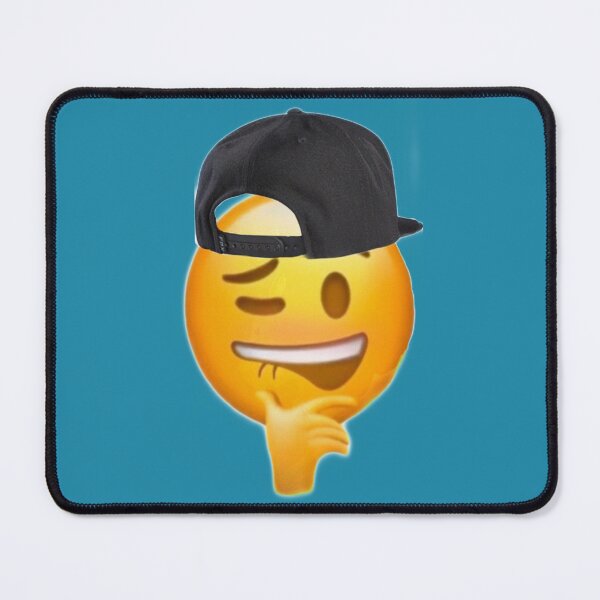Item preview, biting lips emoji sheesh meme with cap designed and sold by SirMemesALotR.