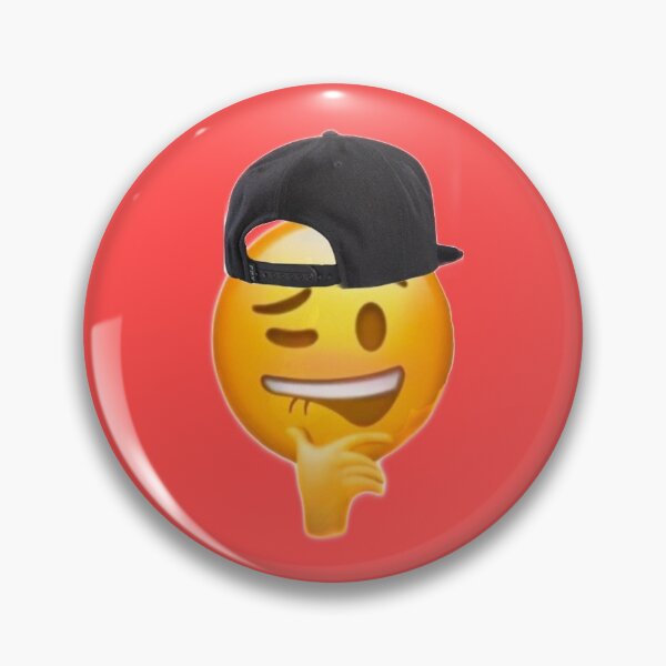 Item preview, biting lips emoji sheesh meme with cap designed and sold by SirMemesALotR.
