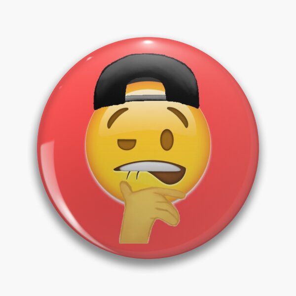 Item preview, biting lips emoji sheesh meme with caps   designed and sold by SirMemesALotR.