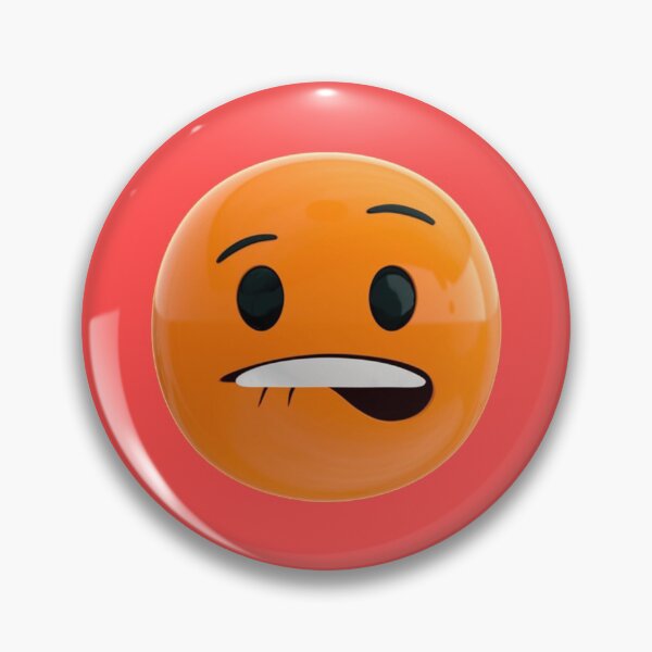 Item preview, biting lips emoji sheesh orange red meme   designed and sold by SirMemesALotR.