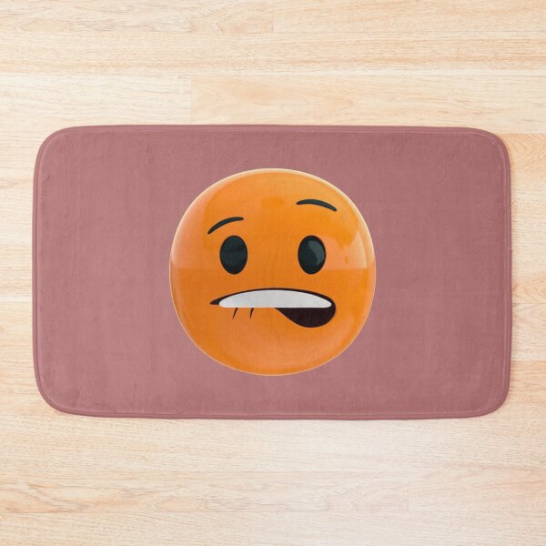 Item preview, biting lips emoji sheesh orange red meme   designed and sold by SirMemesALotR.