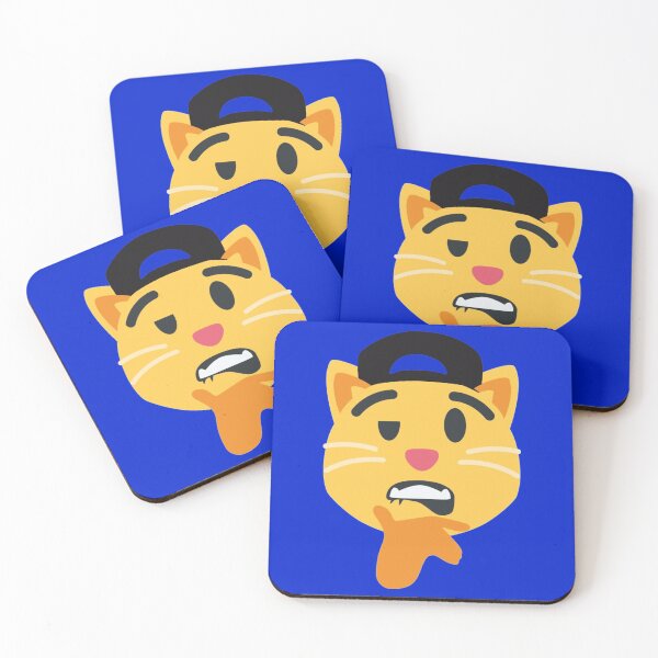 Item preview, cat biting lips emoji sheesh meme   designed and sold by SirMemesALotR.