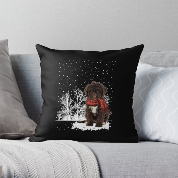Stephanie Designed It 16x16 Weiner Dog Xmas Winter Snow Pattern Throw Pillow Multicolor 