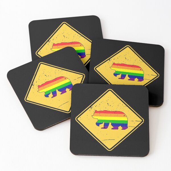 Item preview, Warning! (Gay) Bear Crossing designed and sold by Happy Puppy Print On Demand.