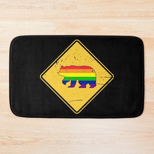 Item preview, Warning! (Gay) Bear Crossing designed and sold by Happy Puppy Print On Demand.