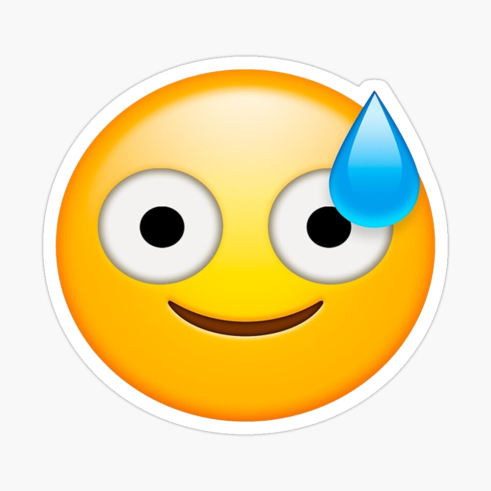 Nervous Sweat Funny Emoji 