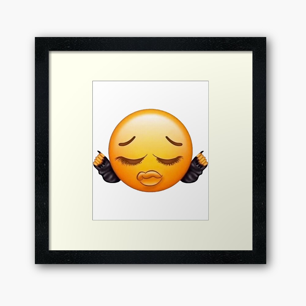 lip biting snapback emoji   Greeting Card