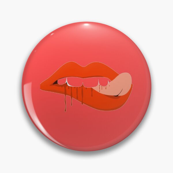 Item preview, Red Lip Bite Blood Emoji   designed and sold by SirMemesALotR.