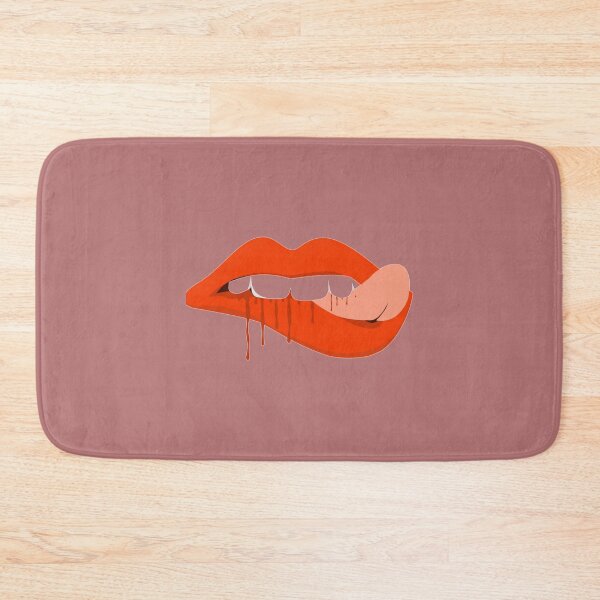 Item preview, Red Lip Bite Blood Emoji   designed and sold by SirMemesALotR.
