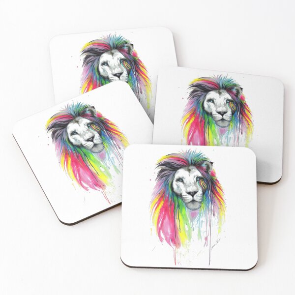 Item preview, Lion water color cat animal king forest king designed and sold by SuyogDesign.