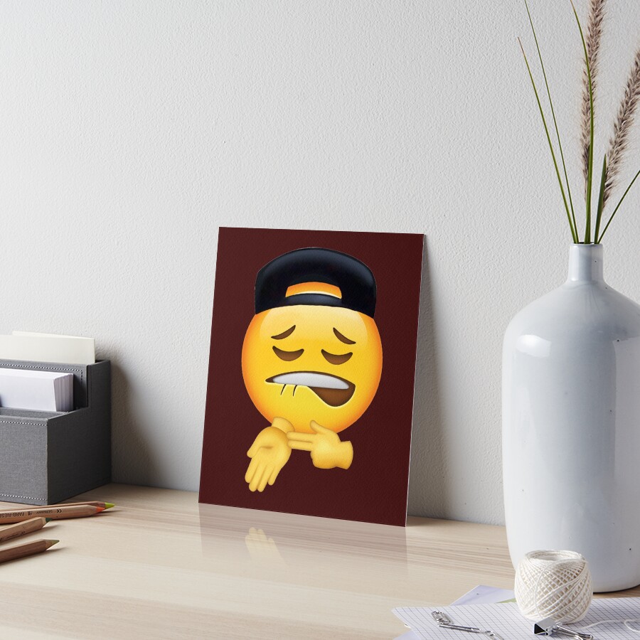 "Sheeesh Face Ice In My Veins Emoji " Art Board Print for Sale by