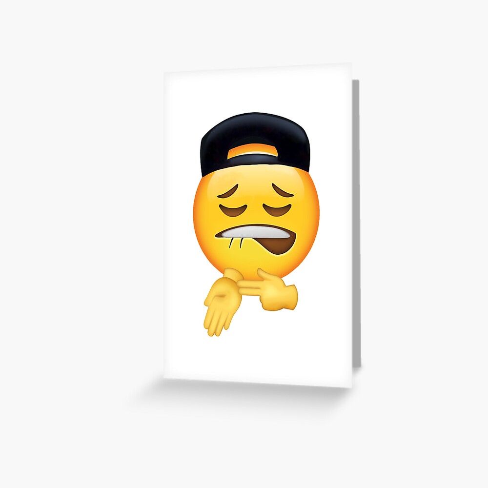 "Sheeesh Face Ice In My Veins Emoji " Greeting Card for Sale by