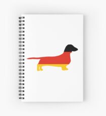 dachshund flag silhouette Spiral Notebook