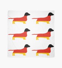 dachshund flag silhouette Scarf