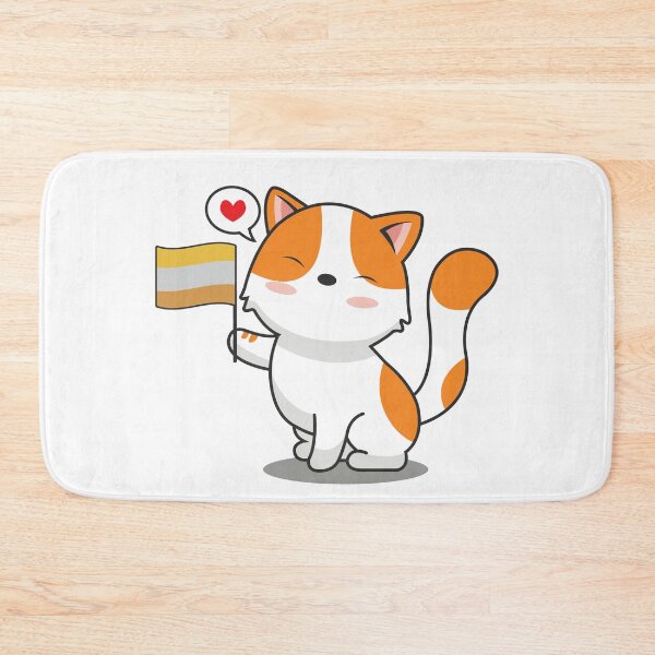 Item preview, Cute Cat Holding Disability Flag designed and sold by Luan Huynh.