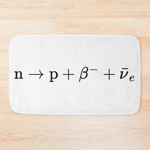 Item preview, Neutron to proton beta decay, nuclear physics basics designed and sold by NoetherSym.