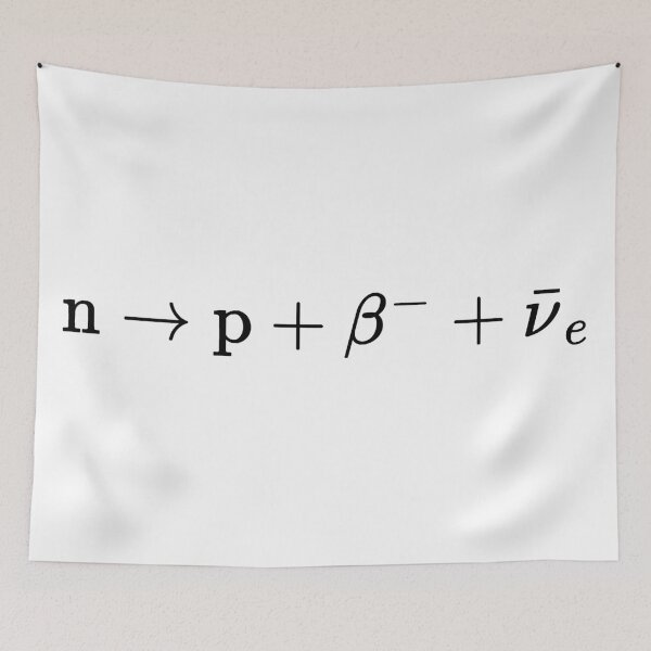 Item preview, Neutron to proton beta decay, nuclear physics basics designed and sold by NoetherSym.