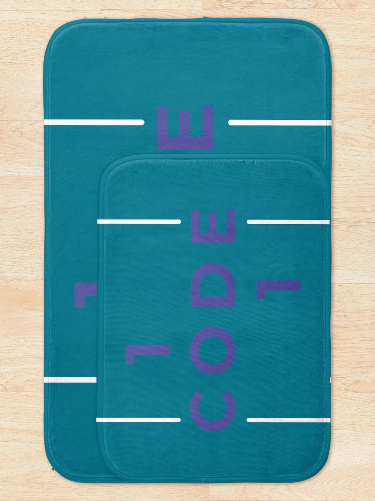 Thumbnail 5 of 6, Bath Mat, Code binary designed and sold by SEHLA.