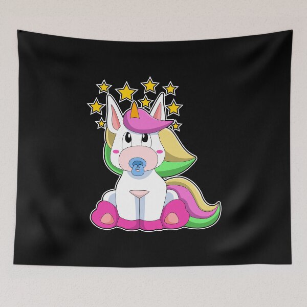 Item preview, Unicorn as Baby with Pacifier designed and sold by Snabdesign84.