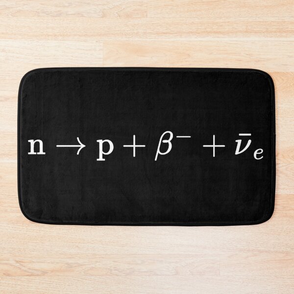 Item preview, Neutron to proton beta decay, nuclear physics basics dark version designed and sold by NoetherSym.