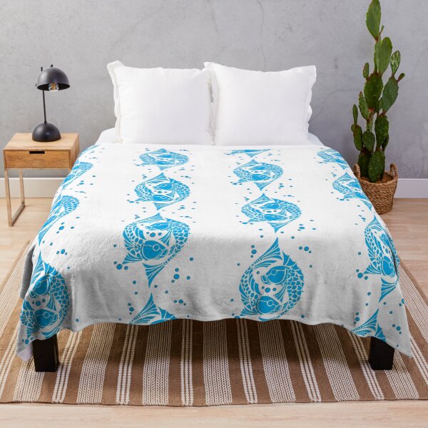 Item preview, Blue koi fish. Symbol of good luck designed and sold by CatCoconut-Art.