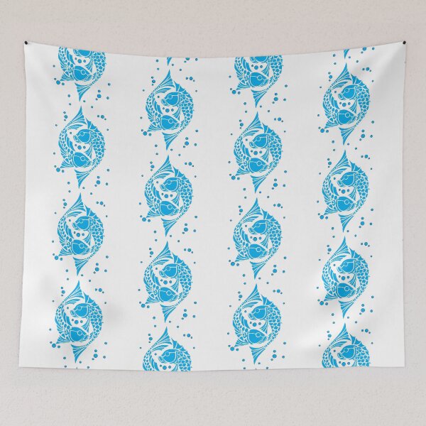 Item preview, Blue koi fish. Symbol of good luck designed and sold by CatCoconut-Art.