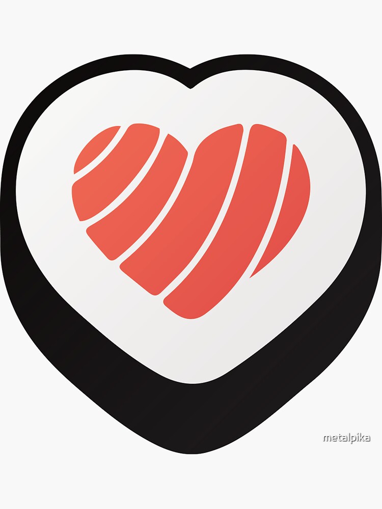 Sushi Love Sticker By Metalpika Redbubble