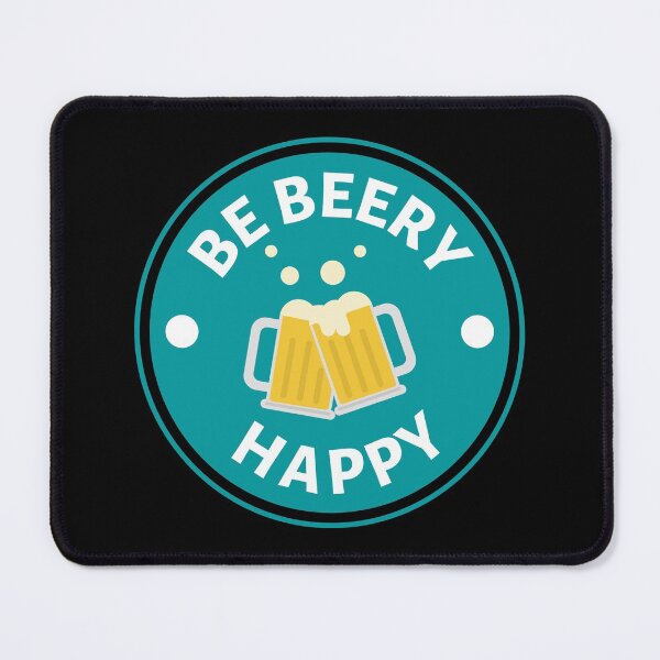 Item preview, Be Beery Happy - Funny Beer Puns - Gift for Beer Lovers who like alcohol jokes designed and sold by CaitU.