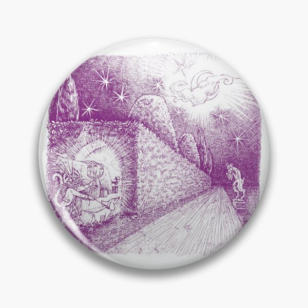 Item preview, ”The secret garden” ~ Hari&Musci Series ~ Ink art illustration (violet version) designed and sold by WalkOnTheMoss.