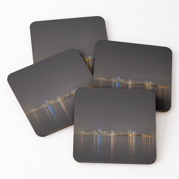 Item preview, Melbourne lit up at night across the bay designed and sold by susanzentay.