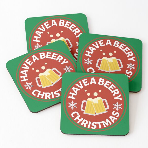 Item preview, Have a Beery Christmas (Red) - Funny Christmas Beer Puns - Gift for Beer Lovers who like alcohol jokes designed and sold by CaitU.