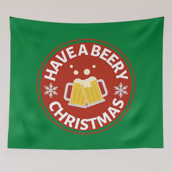 Item preview, Have a Beery Christmas (Red) - Funny Christmas Beer Puns - Gift for Beer Lovers who like alcohol jokes designed and sold by CaitU.