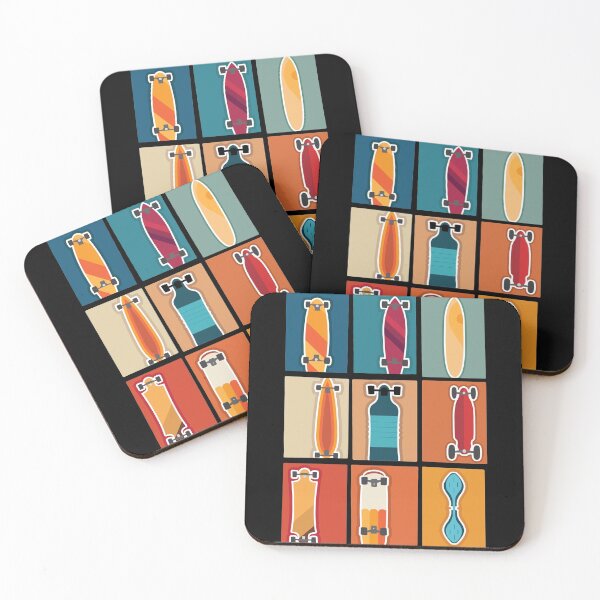 Item preview, Cool Skateboard Collection with Retro Colors  designed and sold by NawalMagdy.