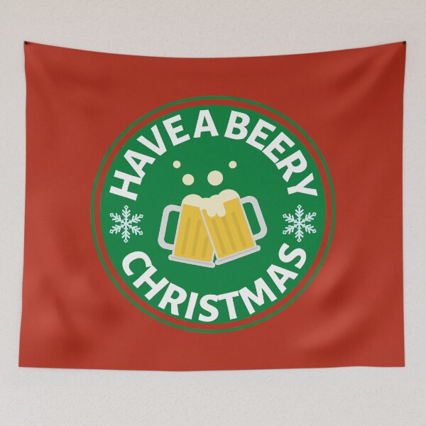 Item preview, Have a Beery Christmas (Green) - Funny Christmas Beer Puns - Gift for Beer Lovers who like alcohol jokes designed and sold by CaitU.