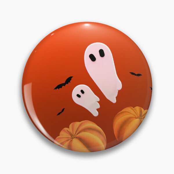 Item preview, halloween ghosts and pumpkins on an orange background designed and sold by AlinaGil.