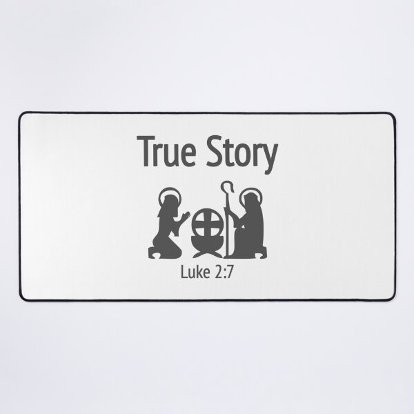 Item preview, Christian Christmas Design - True Story - Luke 2 verse 7 designed and sold by simplydesignart.