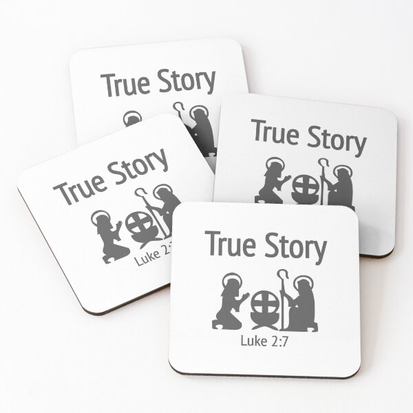 Item preview, Christian Christmas Design - True Story - Luke 2 verse 7 designed and sold by simplydesignart.